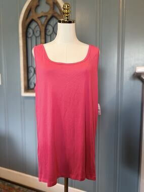 Women’s Dopamine Rave Hot Pink 2x-22/24w Plus Size Tank Top NWT